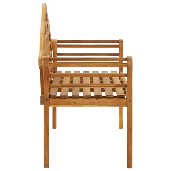 OWSOO Garden Queen Bench with Cushion 53.1"Solid Acacia Wood - Image 4