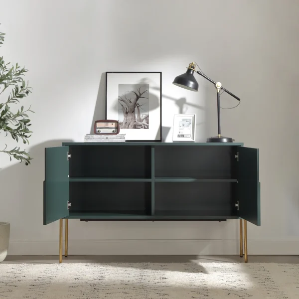Sleek  Modern and Stylish Entertainment TV Stand Sideboard Buffet Table - Functional Furniture with Ample Storage Space for Living Room or Kitchen. - Image 3