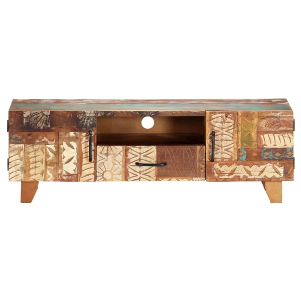 Hand Carved TV Cabinet 47.2"x11.8"x15.7"Solid Reclaimed Wood - Image 2