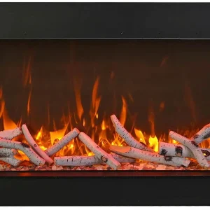 Smart 40"unit - 14 1/4"in depth 3 sided glass fireplace