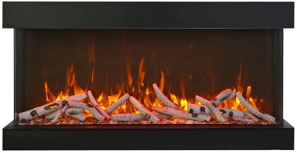 Smart 40"unit - 14 1/4"in depth 3 sided glass fireplace