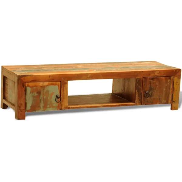Reclaimed Wood TV Cabinet with 2 Doors Vintage -style - Image 5