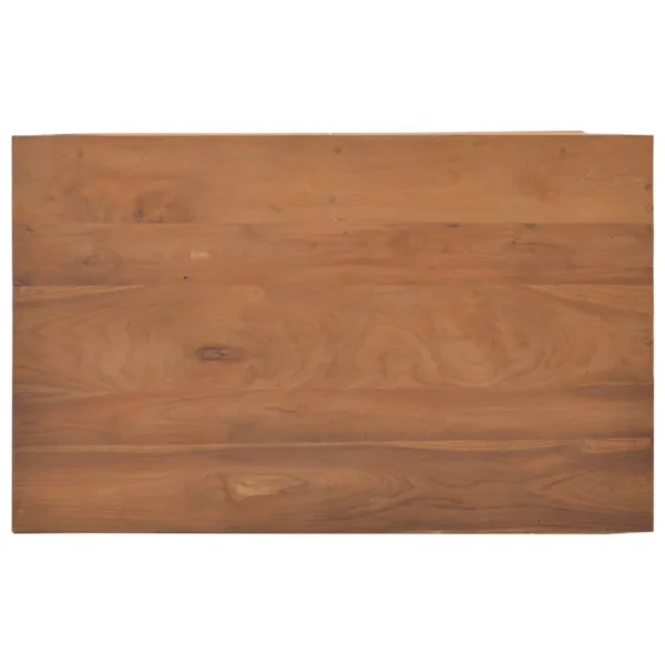 Suzicca TV Cabinet with Wheels 31.5"x19.7"x16.5"Solid Teak Wood - Image 6