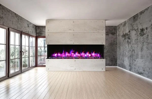 Smart 40"unit - 14 1/4"in depth 3 sided glass fireplace - Image 2
