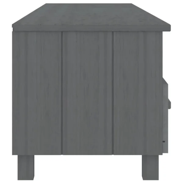 Irfora TV Stand HAMAR Dark Gray 62.2"x15.7"x15.7"Solid Wood Pine - Image 4