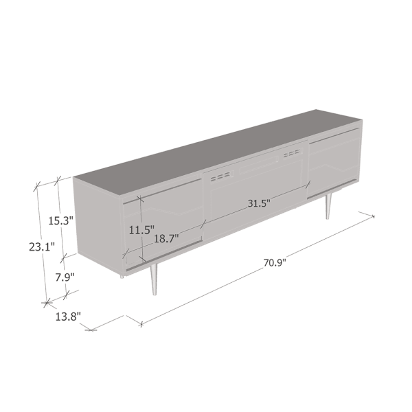 Maze BL-EF Fireplace TV Stand - Image 10