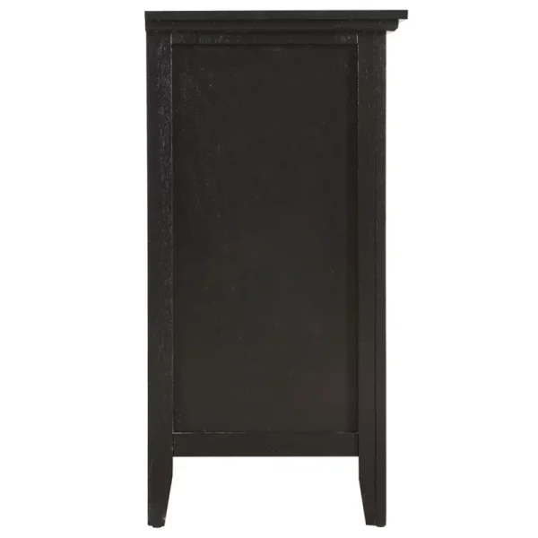 Maklaine Modern Wood 4 Drawer TV Stand with Drawers in Black - Image 6