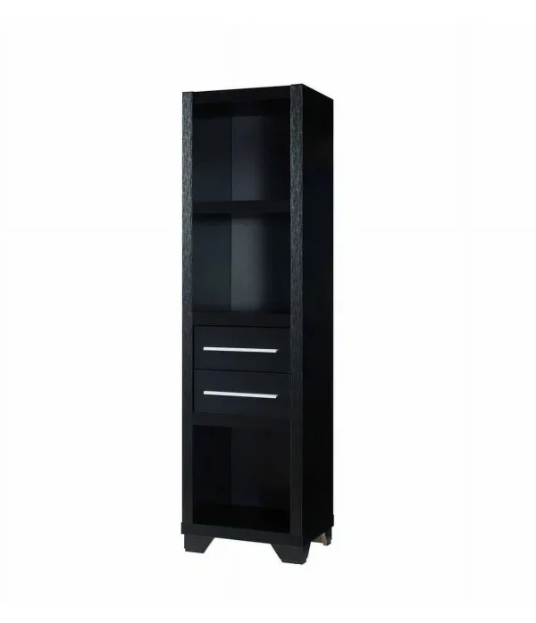 Media Tower Shelve Storage Space Pier In Black - Image 5