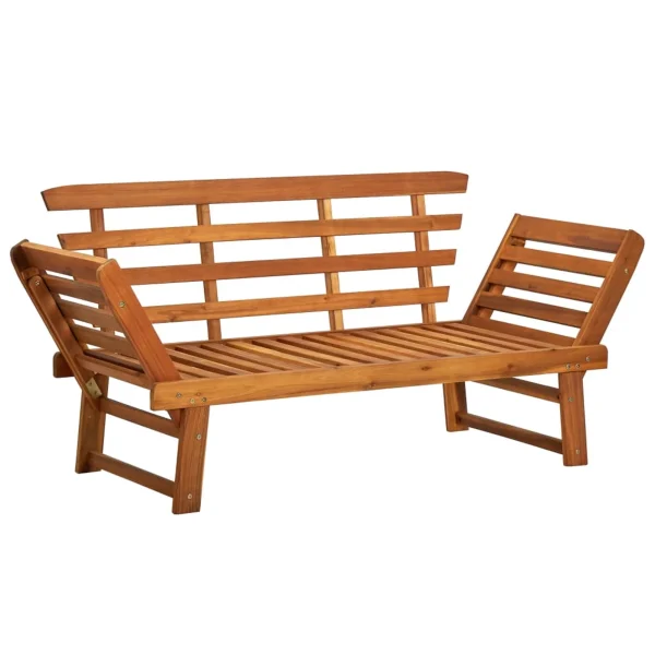 OWSOO Garden Bench with Cushions 2-in-1 74.8"Solid Acacia Wood - Image 2