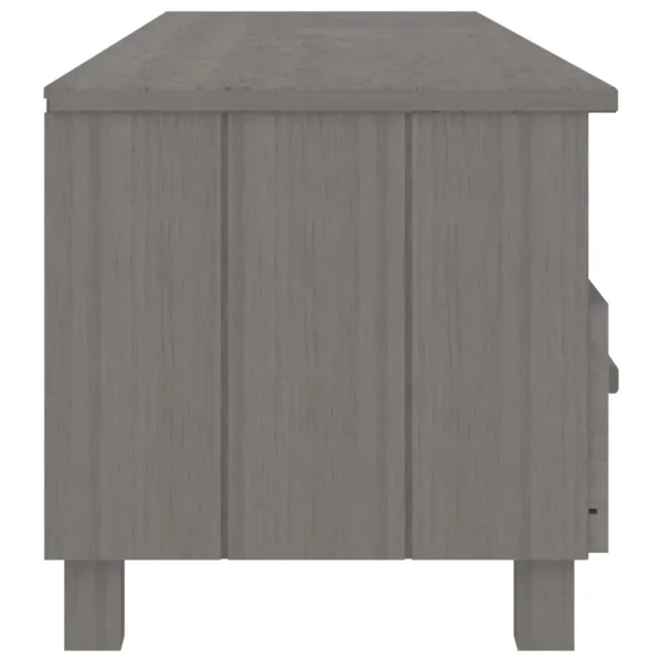 Irfora TV Stand HAMAR Gray 62.2"x15.7"x15.7"Solid Wood Pine - Image 4