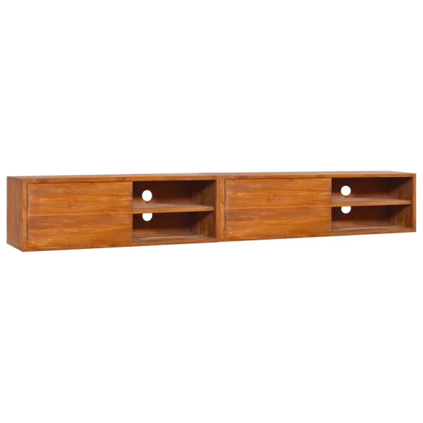 Irfora Wall-mounted TV Stand 70.9"x11.8"x11.8"Solid Wood Teak